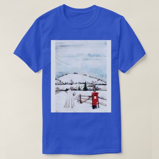 Sneeuwbericht op zondag t-shirt (Design voorkant)