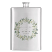 Sneeuwbes & Eucalyptus Huwelijks krans gepersonali Flacon (Voorkant)