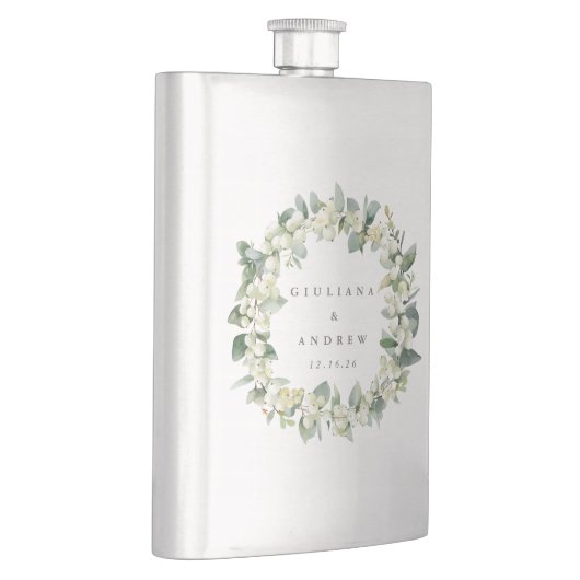 Sneeuwbes & Eucalyptus Huwelijks krans gepersonali Flacon (Rechts)