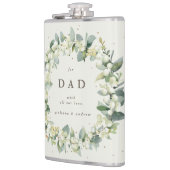 Sneeuwbes & Eucalyptus Huwelijks krans gepersonali Heupfles (Links)