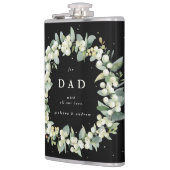 Sneeuwbes & Eucalyptus Huwelijks krans gepersonali Heupfles (Links)