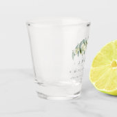 Sneeuwbes & Eucalyptus Persoonlijke Trouwfeest Shot Glas (Links)