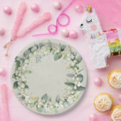 Sneeuwbes Kerstkrans Kerstfeest Papieren Bordje (Feest)