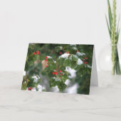 Sneeuwbessen Feestdagen Kaart (Voorkant)