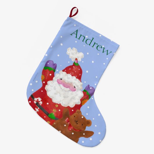 SneeuwBig Stocking Grote Kerstsok (Voorkant (Hangend))