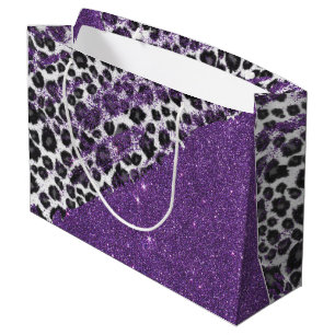 Sneeuwblaasdrukpenselen op Faux Glitter Large Cadeautasje