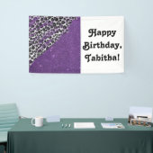 Sneeuwblaasdrukpenselen op Faux Glitter Spandoek (Beurs)