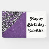 Sneeuwblaasdrukpenselen op Faux Glitter Spandoek (Horizontaal)