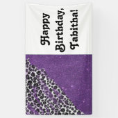 Sneeuwblaasdrukpenselen op Faux Glitter Spandoek (Verticaal)