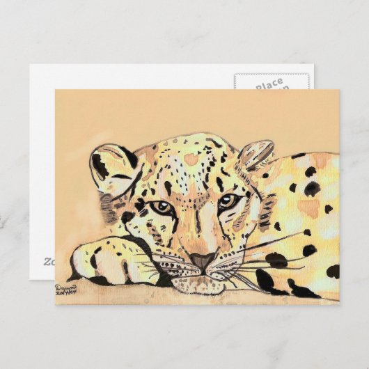 sneeuwblaasje briefkaart (Voorkant / Achterkant)