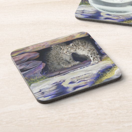 sneeuwblaasjes bier onderzetter (Linkerzijde)