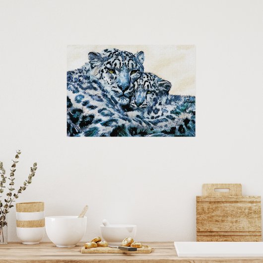 sneeuwblaasjes poster (Keuken)