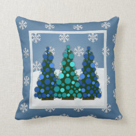 Sneeuwblauw kerstboomSierkussen Kussen