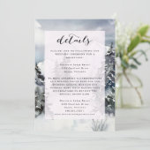 Sneeuwblauwe Berg Aquarel Rustieke Detailkaart Kaart (Staand voorkant)