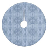 Sneeuwblauwe lucht fleece kerstboom rok (Voorkant)