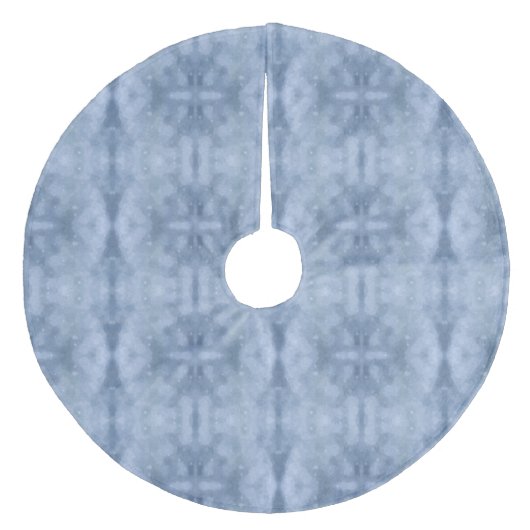 Sneeuwblauwe lucht fleece kerstboom rok (Voorkant)