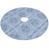 Sneeuwblauwe lucht fleece kerstboom rok (Gekanteld)