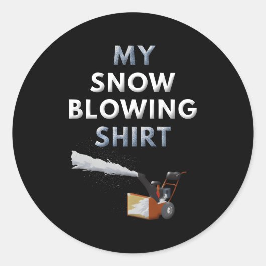 Sneeuwblazer Sneeuw Blazende Winter Ronde Sticker (Voorkant)