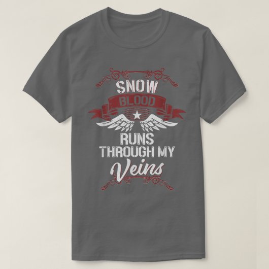 Sneeuwbloed loopt door mijn familie van dierenarts t-shirt (Design voorkant)