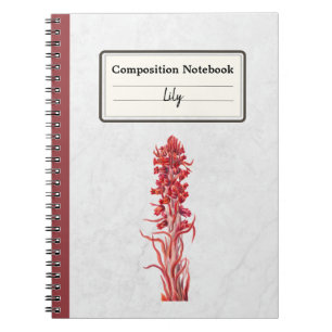 Sneeuwbloem gepersonaliseerde compositie notitieboek