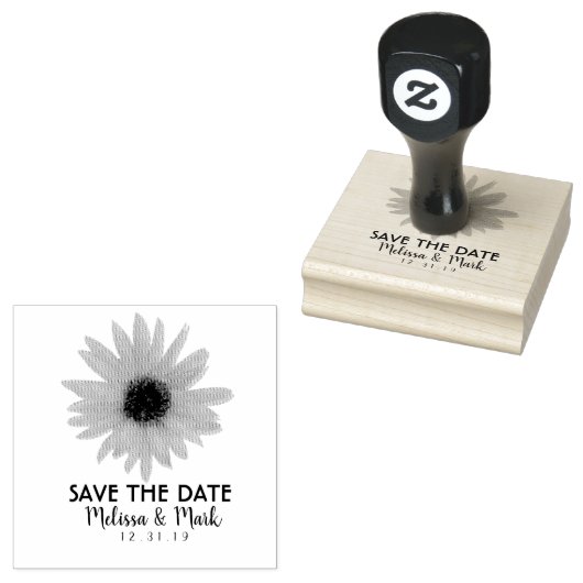 Sneeuwbloem Save the Date Trouwrubber stempel (Gestempeld)