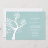 Sneeuwbloem Winterbruiloft Kaart (Voorkant)