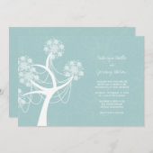 Sneeuwbloem Winterbruiloft Kaart (Voorkant / Achterkant)