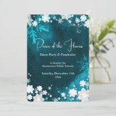 Sneeuwbloemen Winter Fundraiser Event Kaart (Staand voorkant)