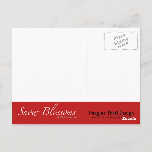 Sneeuwbloesem Moederdag Briefkaart (Achterkant)