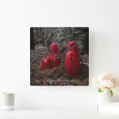 Sneeuwbloesems Vierkante Klok (Huis)