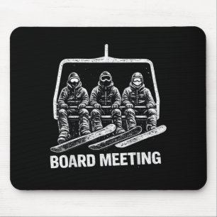 Sneeuwboard bestuursvergadering grappige ski lift muismat