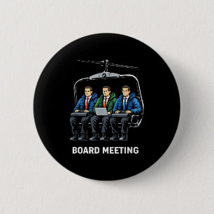 Sneeuwboard bordvergadering ski lift skiër winter ronde button 5,7 cm