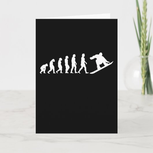 Sneeuwboard Evolutie Sneeuwboarden Cadeau Kaart (Voorkant)