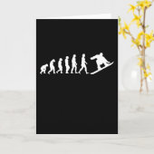 Sneeuwboard Evolutie Sneeuwboarden Cadeau Kaart (Gele Bloem)