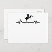 Sneeuwboard Hartslag Grappig Sneeuwsporte Geschenk Briefkaart (Voorkant / Achterkant)