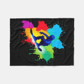 Sneeuwboard Kleur Explosie Fleece Deken (Voorkant (Horizontaal))