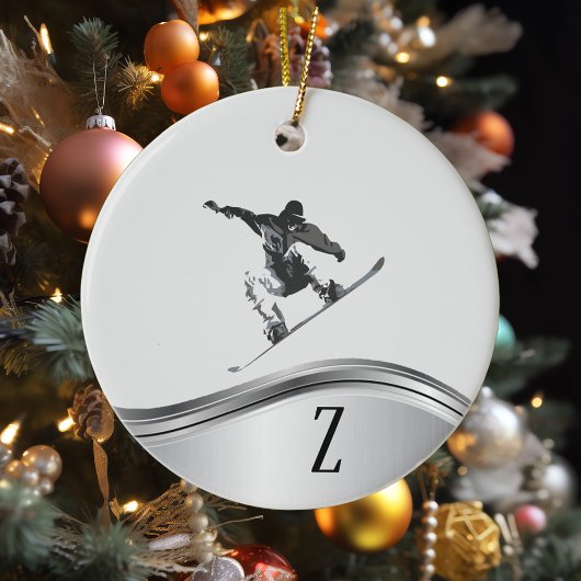 Sneeuwboard Monogram Geschenk Sneeuwboard Keramisch Ornament