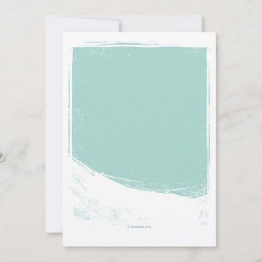 Sneeuwboard Pinguïn Uitnodiging (Achterkant)