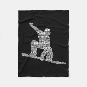 Sneeuwboard Sneeuwboarder Snowboarden Fleece Deken