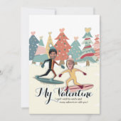 Sneeuwboard Valentijnskaart Feestdagenkaart (Voorkant)