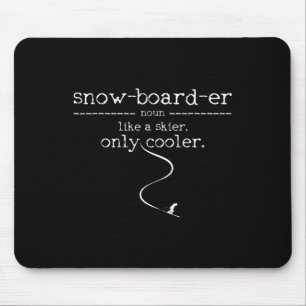 Sneeuwboarddefinisie Snowboard Skier Skiën Winter Muismat