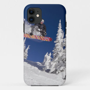 Sneeuwboarden actie bij Whitefish Mountain Resort iPhone 11 Hoesje