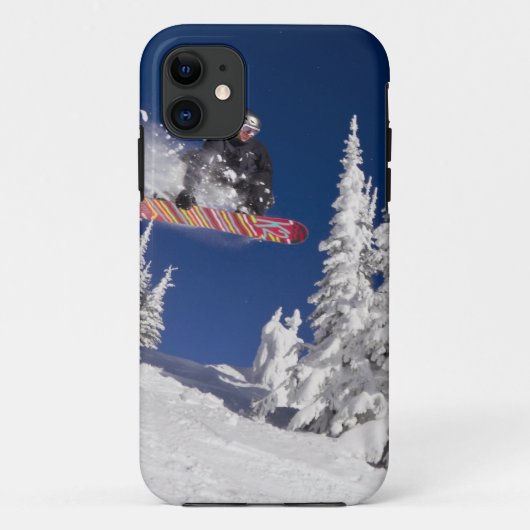 Sneeuwboarden actie bij Whitefish Mountain Resort Case-Mate iPhone Case (Achterkant)