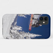 Sneeuwboarden actie bij Whitefish Mountain Resort Case-Mate iPhone Case (Achterkant (horizontaal))