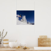 Sneeuwboarden actie bij Whitefish Mountain Resort Poster (Keuken)