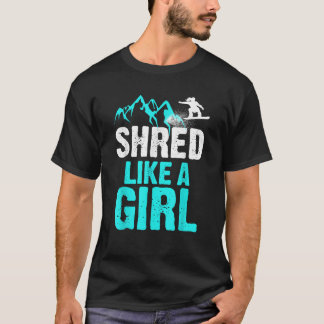 Sneeuwboarden Als Een Meisje Kinderen Cadeau T-shirt