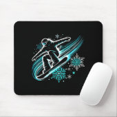 Sneeuwboarden Grappig Snowboard Sneeuwboarder Rijd Muismat (Met muis)