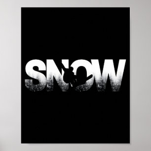Sneeuwboarden Grappig Snowboard Sneeuwboarder Rijd Poster