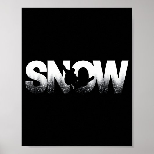 Sneeuwboarden Grappig Snowboard Sneeuwboarder Rijd Poster (Voorkant)