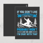 sneeuwboarden grappige gezegden voor enthousiastel briefkaart (Voorkant / Achterkant)